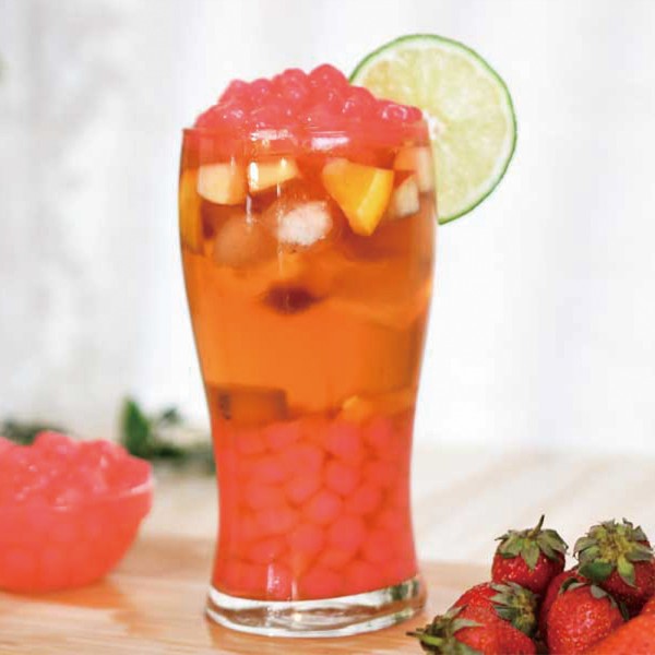 JIU ZHOU FOOD CO LTD｜TAIWAN BUBBLE TEA MANUFACTURER & SUPPLIER｜BUBBLE TEA RAW MATERIALS_Fast Cook Strawberry Boba(Export)