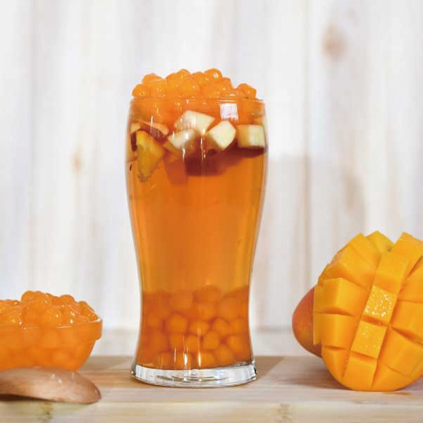 JIU ZHOU FOOD CO LTD｜TAIWAN BUBBLE TEA MANUFACTURER & SUPPLIER｜BUBBLE TEA RAW MATERIALS_Fast Cook Mango Boba(Export)