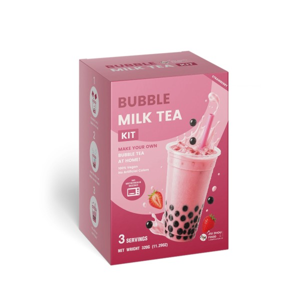 九洲國際食品有限公司｜台灣珍珠奶茶供應商｜珍珠奶茶原物料｜台式甜品專家_珍珠奶茶派對組合(草莓)